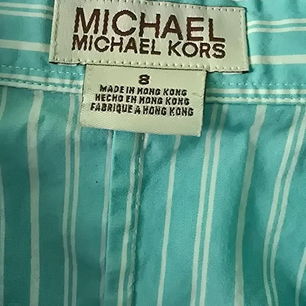 Michael Kors Women's Blue Striped Blouse